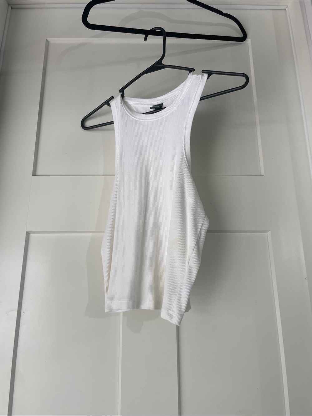 wild fable White Ribbed Racerback Tank